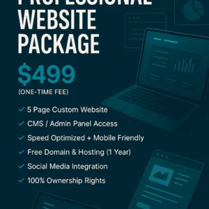 Professional Website Package - $499